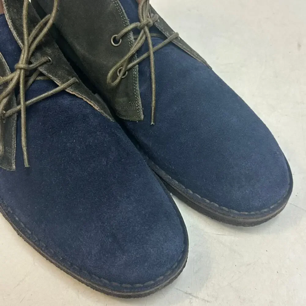 VGUC Ralph Lauren Purple Label Suede Chukka Boot Blue Green Made in Italy 10.5 D
